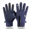 Guantes de Ciclismo Cálidos de Terciopelo de Dedo Completo para Otoño e Invierno, Cortavientos, Resistentes al Frío, Repelentes al Agua, Pantalla Táctil, Guantes de Esquí para Deportes al Aire Libre