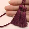 Listo de Fábrica Hecho a Mano Doble Extremo Poliéster Borla Larga Borla 54cm Multicolor Colgante Regalo Cuerda de Seda de Hielo Borla Colgante