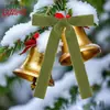 Decoración Navideña Transfronteriza Lazo de Boda Listos para Usar Accesorios de Cinturón de Terciopelo Colgante para Árbol de Navidad Colgante de Lazo para Valla