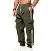 2026 Transfronterizo estilo americano invierno resistente forrado de polar cálido deportes al aire libre de moda ropa de trabajo retro holgado pants de chándal con cincha