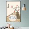 Pintura Decorativa de Novo Estilo Chinês Moderna Minimalista para Sala de Estar Pendurada Caqui Caqui Ruyi Mural para Restaurante Pintura de Entrada Estilo Chinês Atacado