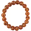 Pulseira de Madeira Subjugadora de Dragões das Seis Vias da Montanha Wutai com Contas de Buda de Padrão Completo de Material Antigo, Pulseira de Estilo Étnico com Contas de Buda das Cinco Vias da Sorte