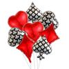 Naipes Transfronterizos Globos de Película de Aluminio a Color Cuadrados de Flor de Ciruelo Corazón de Durazno Fiesta Temática de Cumpleaños Suministros de Decoración para Bodas
