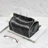 En Stock estilo ins europeo caja de pañuelos marmoleada sala de estar del hogar Bolsa de almacenamiento de cuero multifuncional para coche