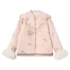 Invierno Nuevo Estilo Jacquard Bordado Puños de Moda Piel de Zorro Chaqueta de Plumas + Conjunto de Falda para Mujer Ny031