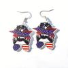 Amazon aretes Día de la Independencia Americana bandera mariposa vaca dedo Smiley águila colgante joyería amor aretes