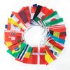 Bandeiras de Corda da Copa do Mundo Transfronteiriça 2026 EUA-Canadá-México Bandeiras Nacionais Pequenas Bandeiras Coloridas Decoração de Festa Bandeiras Penduradas Bandeiras de Poliéster