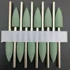 10 Piezas mango de 2.35mm cabeza de lijado de uñas de silicona cabeza de lijado de goma para pulir jade herramientas de pulido para productos de hueso