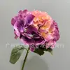 Hortensia Grande de Tallo Único Realista con Hojas en Colores Soñadores para Decoraciones de Bodas y Accesorios de Fotografía