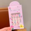 Celebridad de Internet Niños Niña Pequeña Pegatinas de Uñas Desmontables Dibujos Animados Lindas Autoadhesivas Pegamento de Gel Dulce Princesa Parche de Uñas