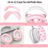 Adecuado para la nueva funda protectora de AirPods Max: Funda protectora transparente de TPU en forma de corazón rosa para auriculares de diadema