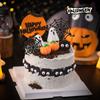 Decoração de bolo de Halloween Tridimensional Fantasma Abóbora Enfeites Olhos Engraçados Contas de Açúcar Acessórios de Plug-in de Festa de Halloween