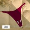 Comércio Exterior Transfronteiriço Fio T de Seda Gelo Cor Pura Fio Dental Feminino Estilo Pura Luxúria Feminina Algodão Puro Sexy Cueca de Alta Elasticidade