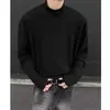 Nueva camiseta interior térmica de forro polar de doble cara para primavera y otoño, cuello medio alto, camiseta de manga larga de corte limpio, capa interior cálida para el otoño