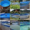Lona de Galvanizado Grande para Piscina de Aquicultura de Alta Densidade ao Ar Livre Tecido Espessado para Raspagem de Lâmina Reservatório Redondo de Lona Impermeável Piscina para Peixes