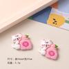 Acessórios de resina diy dos desenhos animados acessórios no cartão de frutas gato creme cola artesanal grampo de cabelo caso do telefone móvel sapato fivela acessórios