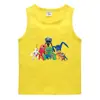 Colete de verão 2023 para crianças estilo coreano algodão casual base camisa suor absorvente açúcar guo frutas esportes meninos sem mangas undershirt