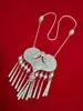 Joyería de Plata Yi de Daliangshan Sichuan Plata Mate Tradicional Étnica para Mujer Placa de Nombre Collar Performance Especial Danza Retro