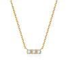 Collar S925 Plata de Ley Simple Fila Única Circonita para Mujer Moda Tachonado de Diamantes Exquisito Cadena para Clavícula Transfronteriza Europea y Americana Simple Mini