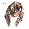 Bufanda de Cachemira Sintética Otoño e Invierno de Comercio Exterior Europeo y Americano del Fabricante, Bufanda Cuadrada Infantil a Cuadros de Colores, Chal, Estilo Europeo y Americano