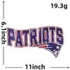 Suministro Exclusivo Transfronterizo de Parches Bordados con Lentejuelas de Equipo de Fútbol Americano Parches de Ropa Bordados con Lentejuelas Letra Patriots