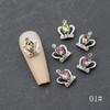 Colorido taladro de uñas joyería de uñas aleación diamante grande pedrería popular en línea Super Flash accesorios de diamante japonés decoración mixta