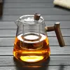 Wg6Q Bule de Vidro Fabricante de Chá Conjunto de Chá de Flores Doméstico Chá Kung Fu Conjunto de Chá Resistente a Altas Temperaturas Separação de Chá e Água
