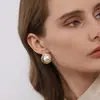 Pendientes de Perla Estilo Hepburn Retro Francés, Pendientes Sencillos y Exquisitos para Banquete, Pendientes Populares de Moda de Gama Alta