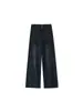 Jeans de Pierna Ancha Talla Plus para Mujer, Pantalones Rectos Adelgazantes de Cintura Alta Finos de Verano, Adecuados para Figuras Curvilíneas, Estilo Caído