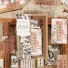 25 Paquetes de Pegatinas de Caligrafía Estilo Chino, Tarjetas Decorativas para Material de Cuaderno Retro, Fundas para Teléfono de Cuaderno, Pegatinas para Manualidades