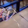 Gafas Sin Marco de Titanio Puro Estilo Puro Deseo con Bordes Cortados en Diamante para Mujer, Adecuadas para Miopía, Hipermetropía, Astigmatismo, Fotocromáticas, Gafas Wanxin Driver Antirreflejos
