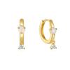 Pendientes de plata de ley S925 con forma de cruz de diamantes y ópalo, hojas en forma de X, temperamento de moda japonesa y coreana, pequeños pendientes para mujer