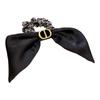 Cinta Coreana Titular Retro Elegante Versátil Moda Hebilla de Metal Nariz de Cerdo Lazo Estampado de Leopardo Lazo para el Cabello