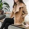 Chaleco de Lana de Cordero para Mujer Primavera Holgado bf Sin Mangas Chaleco Chaleco Chaqueta de Piel Ante