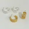 Pendientes de Encaje Hueco Estilo Francés, Diseño de Nicho, con Circonitas, Forma de C, Dulces y Frescos, Lujo Ligero, Moda de Alta Gama, Versátiles para Mujer
