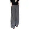 Pantalones de Traje Grises de Pierna Ancha de Gama Alta para Mujer, Nuevo Estilo Otoño 2026, Tallas Grandes, Adelgazantes, Petite, Pantalones Casuales con Caída