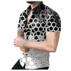 Camisas Hawaianas Casuales para Hombre de Verano Europeas y Americanas Transfronterizas Nueva Serie de Impresión 3D de Palmeras Más Vendida