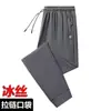 2025 Novo Calça Jogger Masculina de Verão com Cordão Solta Estilo Coreano Tendência Elástica Casual Esportiva
