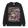 Marca Americana Retro Trendy Transfronteriza Camiseta Casual de Trapecio Volador MJ Estampada de Manga Corta Sudadera con Capucha de Cuello Redondo de Trabajo Pesado