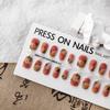 Unhas Postiças Pré-Fabricadas Cor Base Degradê Outono e Inverno Estilo Chinês Degradê Estilo Gótico Europeu e Americano Clareadoras Unhas Vestíveis