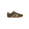Zapatillas casuales retro de gamuza de vaca Grape Mom, mismo estilo, con bloques de color, punta redonda, cordones y suelas suaves, zapatillas de entrenamiento alemanas