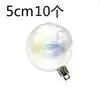 Pelota Transparente de Plástico Iridiscente Galvanizada Pelota de los Deseos Bola de Cristal Decoración para Pastel de Cumpleaños Adorno para Hornear Paquete de 10
