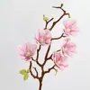 5 Magnolio de Nieve Fragante Flor de la Fortuna Camelia de Tacto Humano Decoración de Exhibición de Ventana del Hogar Flor Artificial Fondo de Decoración Flor Artificial