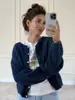 Nuevo Suéter Cardigan de Felpa de Botones Sencillos Estilo Perezoso Chic Suave Europeo y Americano Transfronterizo Otoño/Invierno 2026 para Mujer