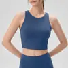 Chaleco deportivo de nailon 66 con copa fija, sujetador de fitness ajustado, ropa interior para yoga, top sin mangas para mujer, a prueba de impactos y anti-caída