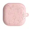Funda protectora de silicona adecuada para Samsung Buds4/Buds4Pro con patrón de grabado floral, funda suave Bluetooth anticaídas