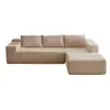 Sofá Modular Combinado de Tecido Comprimido da Amazon para Casa Estilo Normcore Sala de Estar em L com Chaise Longue Sofá Preguiçoso