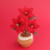 Planta Artificial de Lirio para Perfume Tejida a Mano Transfronteriza Flor Artificial Decoración de Oficina Regalo de San Valentín Navidad