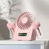 Ventilador de Spray Novo de Verão Medidor de Hidratação Carregamento Portátil Mini Ventilador Portátil Pequeno para Dormitório de Estudante Presente