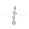 Jiangtai F136 Clavo de Hueso de Oreja de Titanio Colgante con Forma de Serpiente Incrustado con Circonita Aleación de Titanio G23 Transfronteriza Joyería de Piercing para el Cuerpo Clavo de Oreja